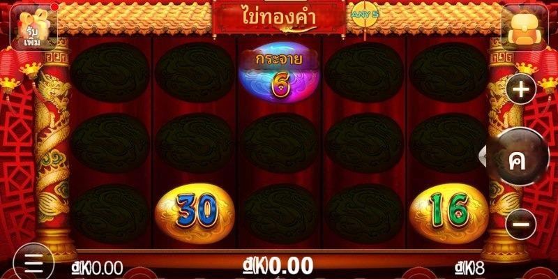 วงล้อเกมสล็อตพร้อมสัญลักษณ์ไวลด์และสแคตเทอร์
